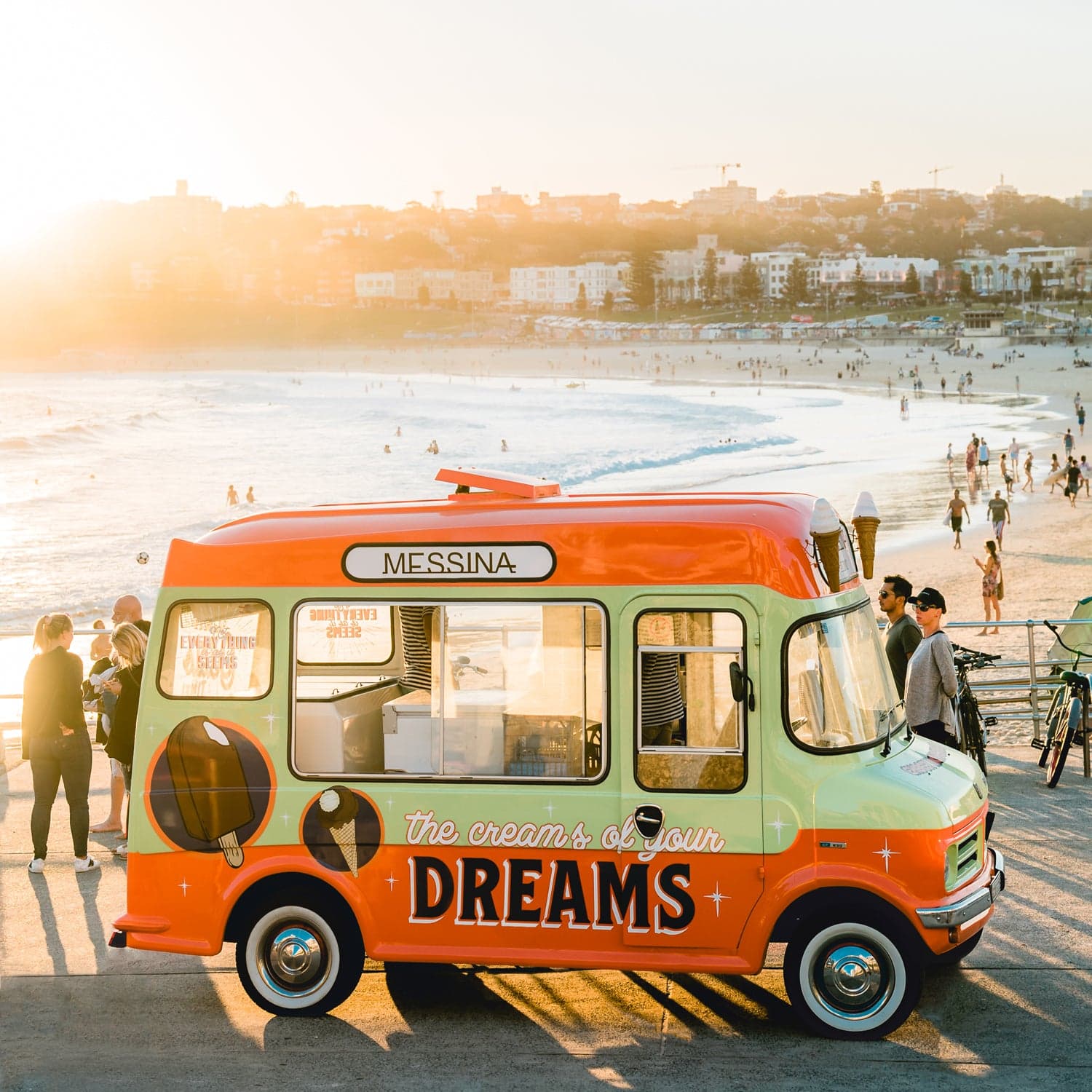 The Gelato Messina Bondi van at an event